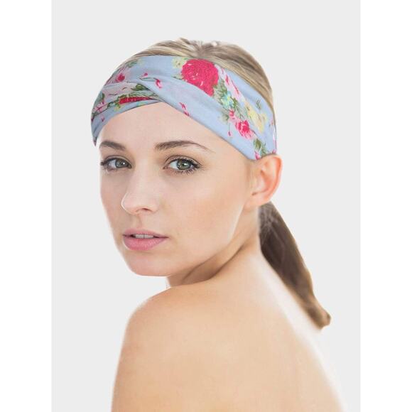6 Pack Women Elastic Flower Printed Turban Head Wrap Headband Twisted Hair Band - Picture 11 of 12